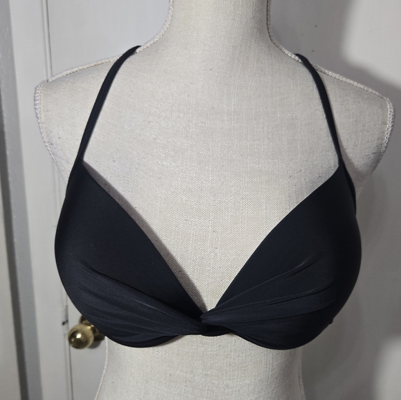 Relleciga Women's Black Push Up Bikini Top With Underwire Sz Large - Picture 2 of 7